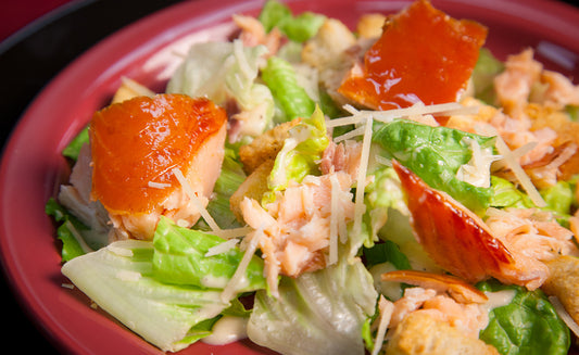 Honey Smoked Salmon Caesar Salad