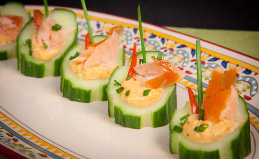 Honey Smoked Salmon Louis Cucumber Cups