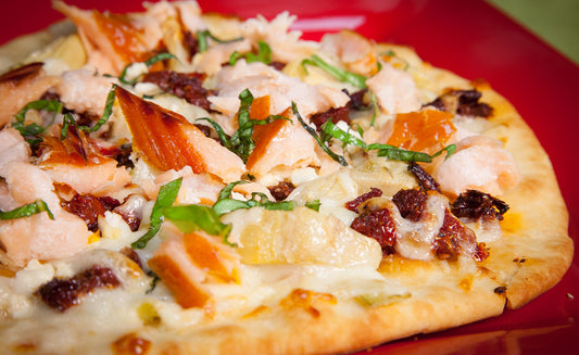 Honey Smoked Salmon Pizza