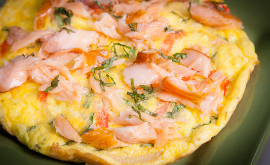 Honey Smoked Salmon & Sweet Pepper Frittata