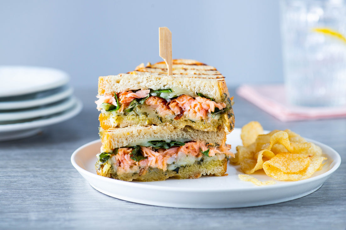 Honey Smoked Salmon® Garlic and Herb Three Cheese Panini