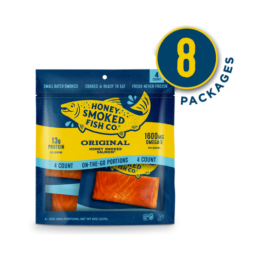 Honey Smoked Salmon® 4-Pack Original Convenience Pack— Eight Packages