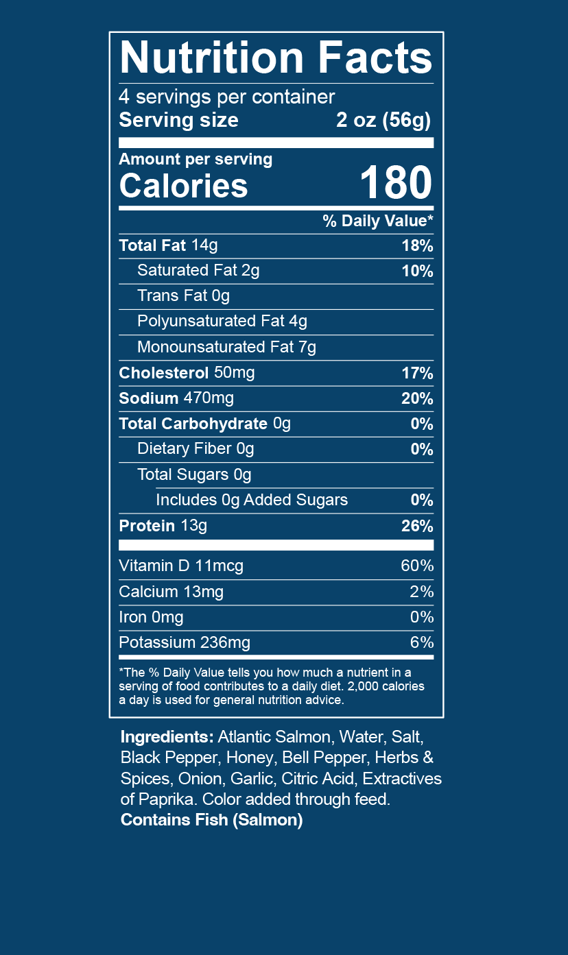 Cracked Pepper Salmon — Eight Packages of 8oz Fillets