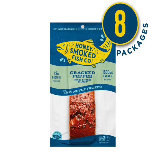 Cracked Pepper Salmon — Eight Packages of 8oz Fillets