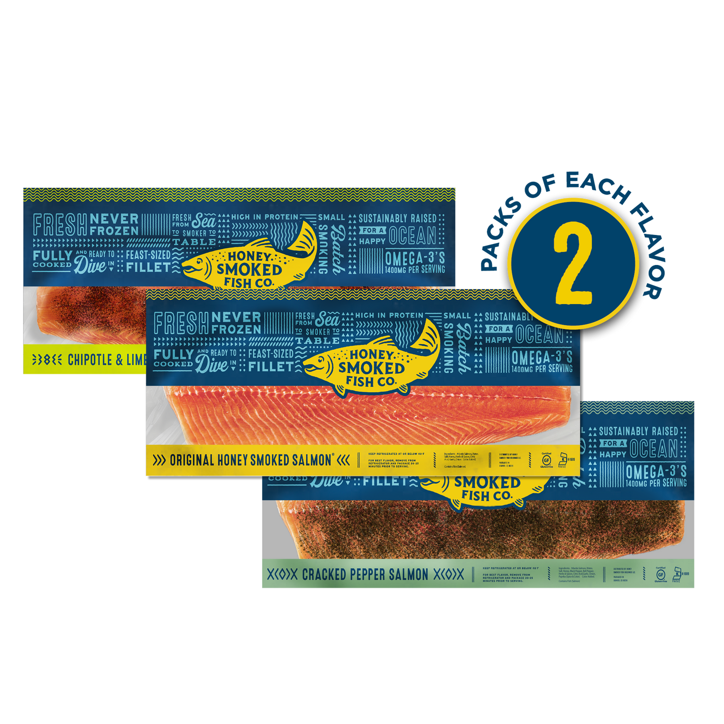 Variety Pack — 6 Packages of Whole Sides
