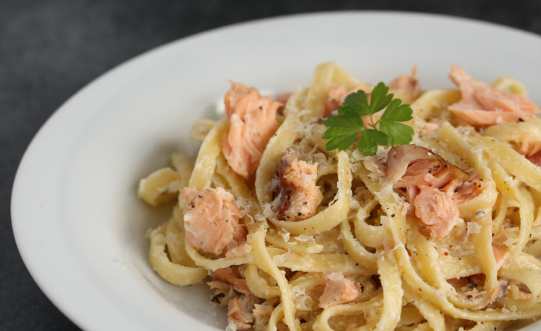 Honey Smoked Salmon® Alfredo Pasta