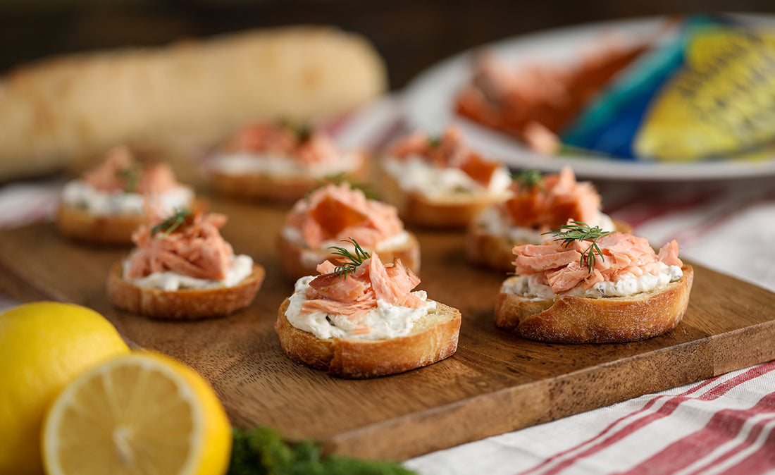 Honey Smoked Salmon® Crostini