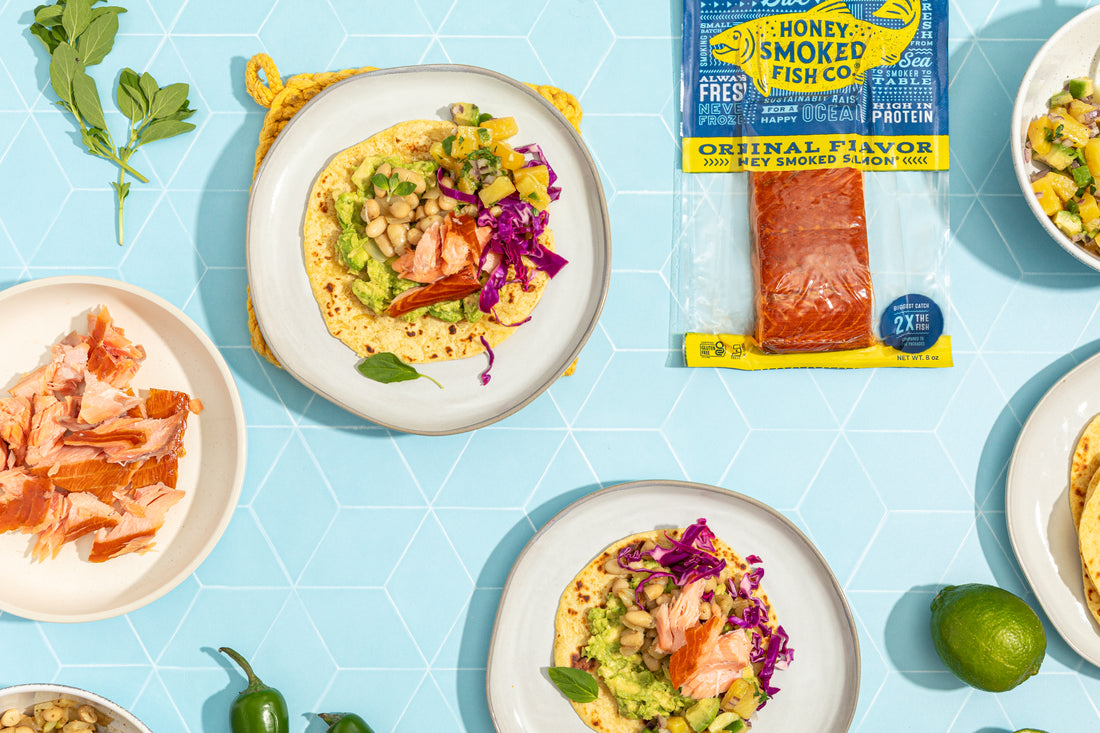 Honey Smoked Salmon® Tostadas