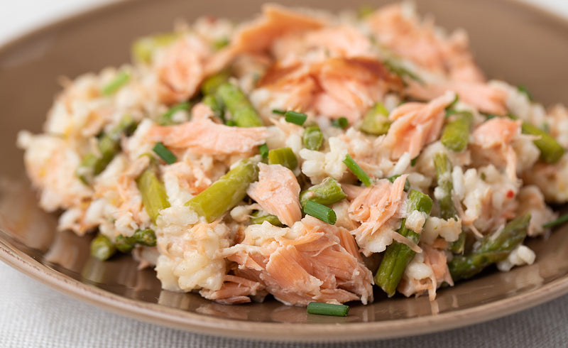 Honey Smoked Salmon® and Asparagus Risotto