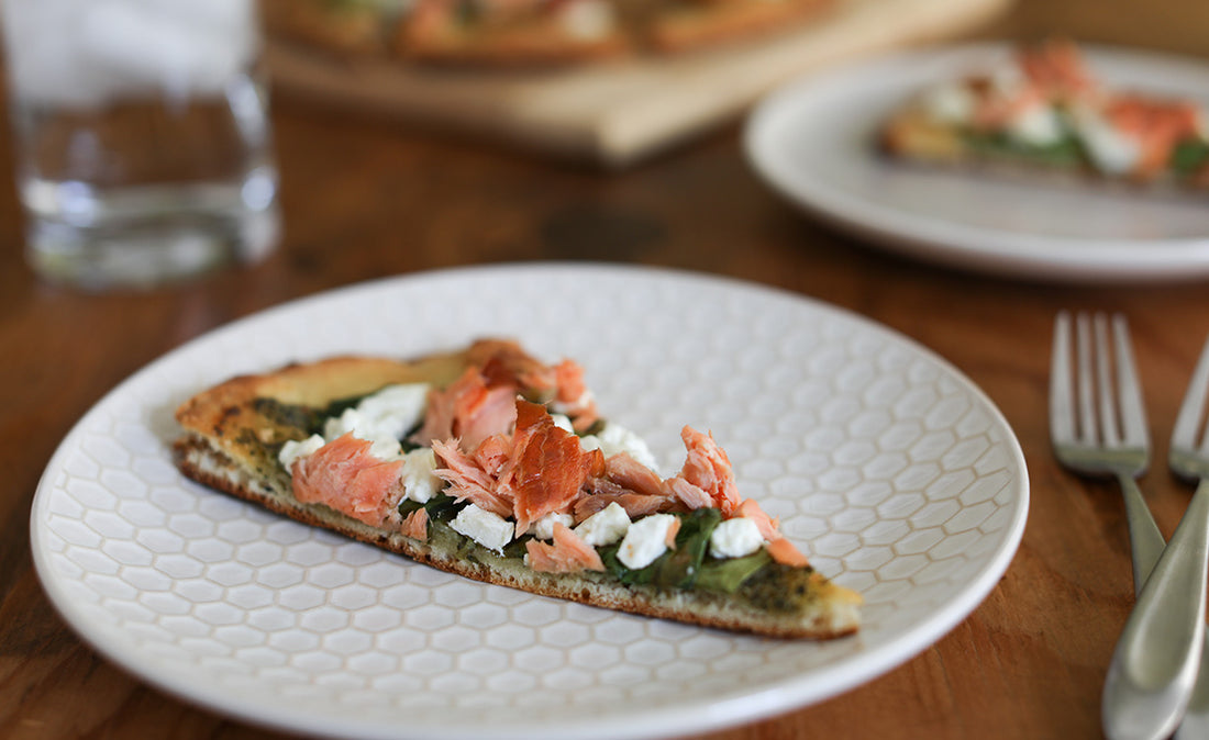 Honey Smoked Salmon® Pesto Flatbread