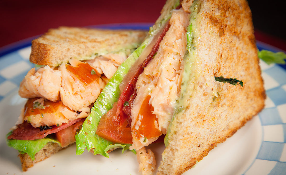 Honey Smoked Salmon BLT Sandwich