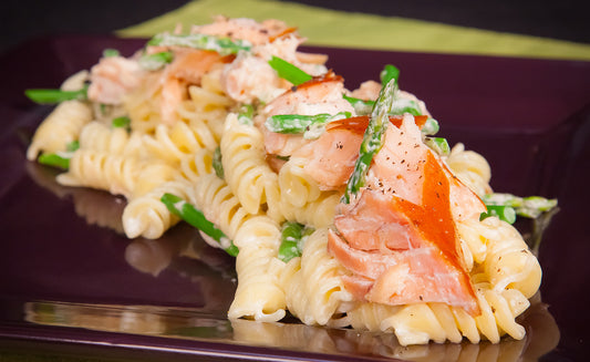 Honey Smoked Salmon Fusilli In Curried Cream