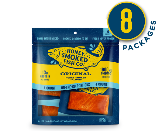 Honey Smoked Salmon® 4-Pack Original Convenience Pack— Eight Packages