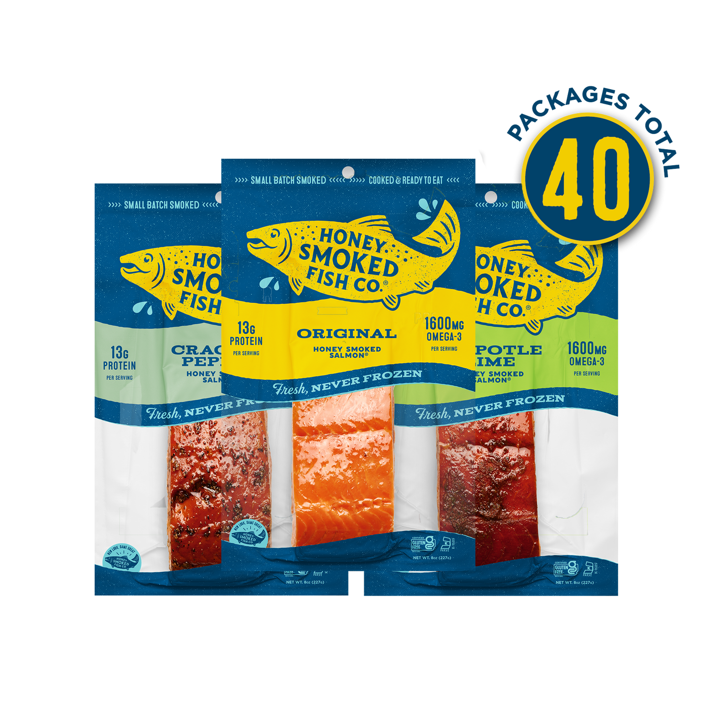 Variety Pack — 40 Packages of 8oz Fillets