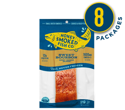 Sweet Bourbon Salmon — Eight Packages of 8oz Fillets