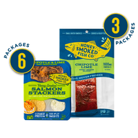 Chipotle Lime Honey Smoked Salmon & Stackers - Combo Pack