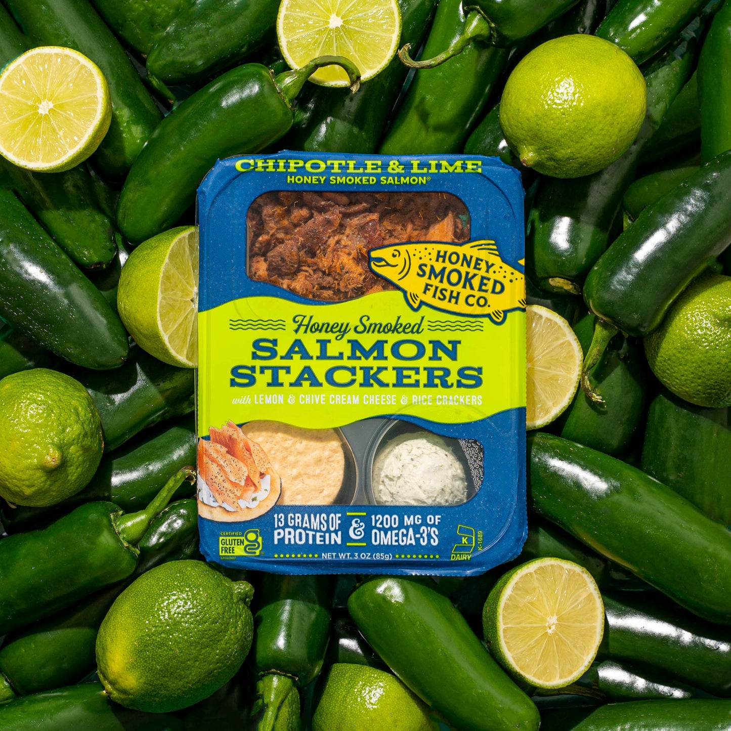 Chipotle Lime Honey Smoked Salmon & Stackers - Combo Pack