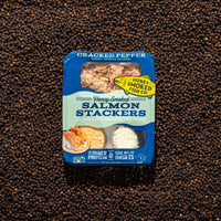 Cracked Pepper Honey Smoked Salmon & Stackers - Combo Pack