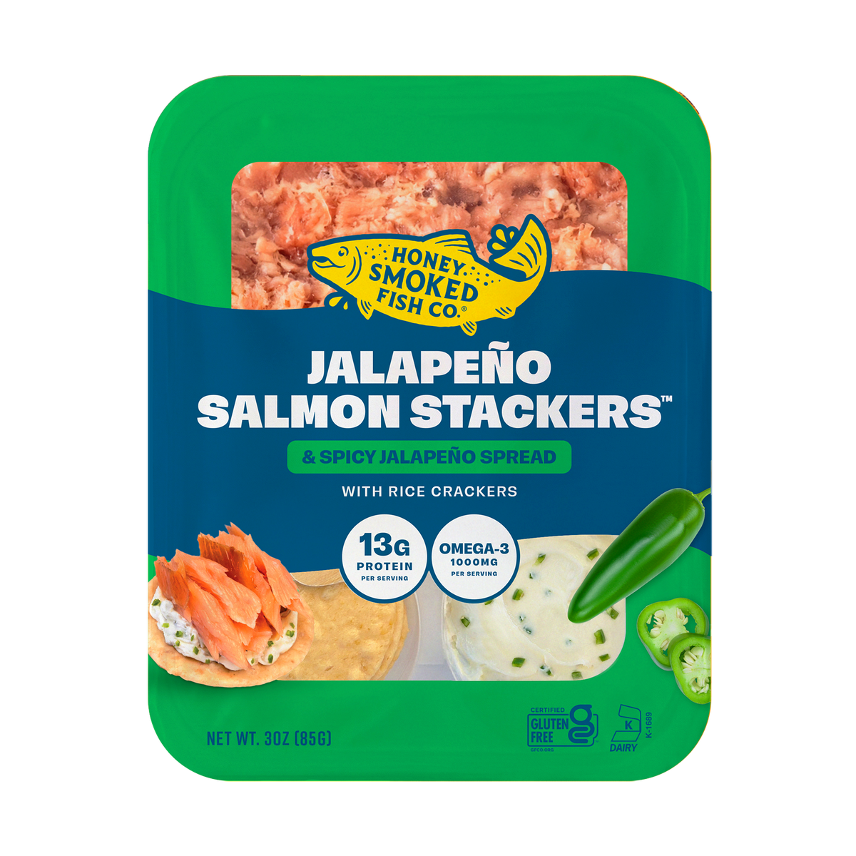 Jalapeño Salmon Stackers – Honey Smoked Fish Co.