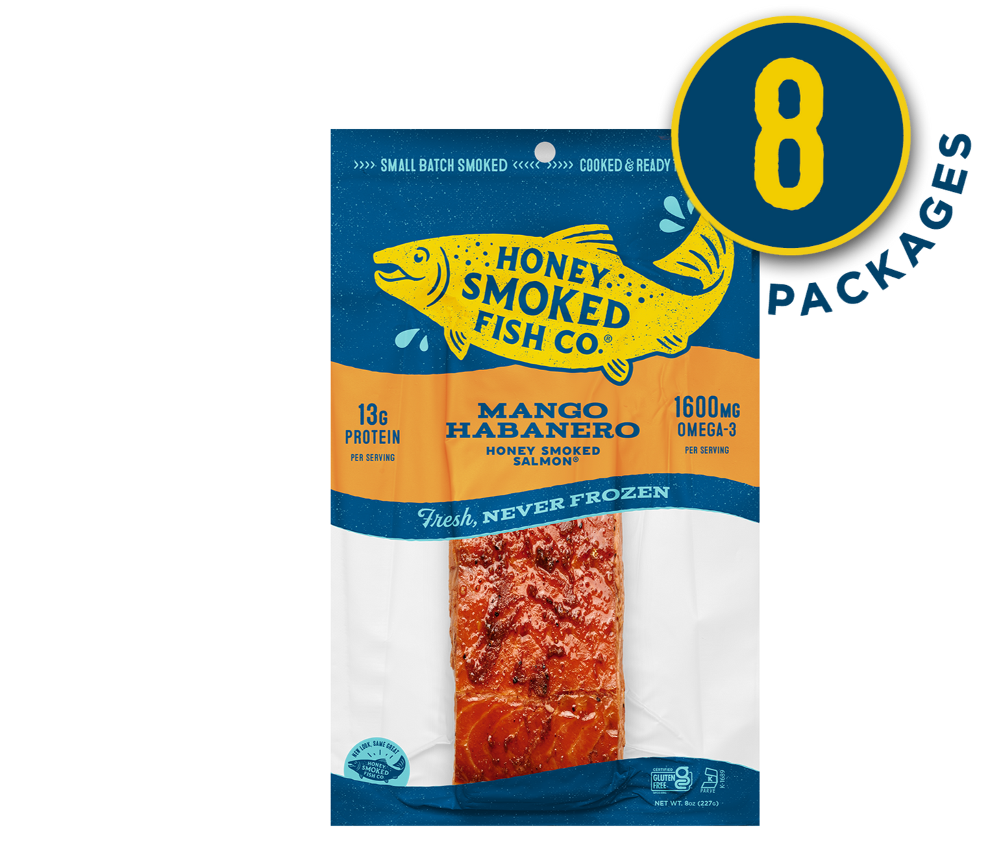 Mango Habanero Salmon — Eight Packages of 8oz Fillets