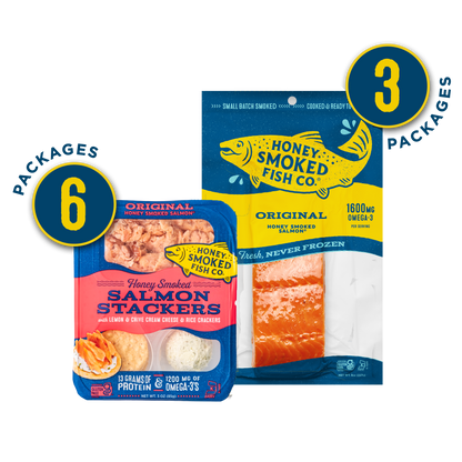 Original Honey Smoked Salmon & Stackers - Combo Pack