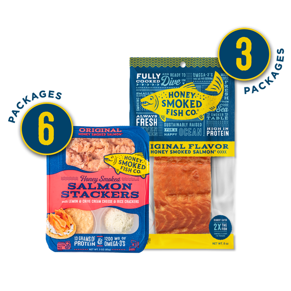 Original Honey Smoked Salmon & Stackers - Combo Pack