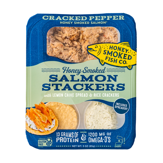Cracked Pepper Salmon Stackers
