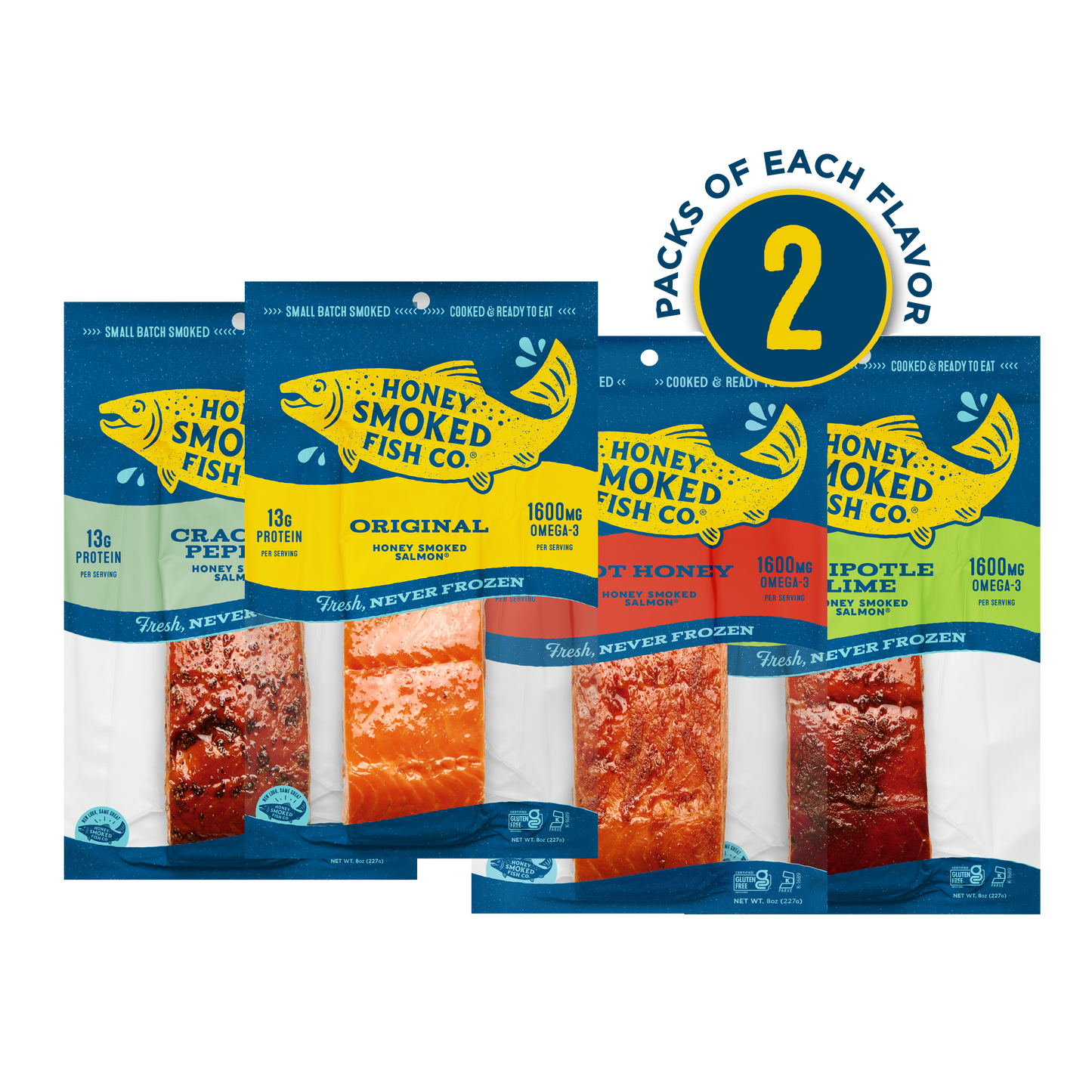 Variety Pack — Eight Packages of 8oz Fillets