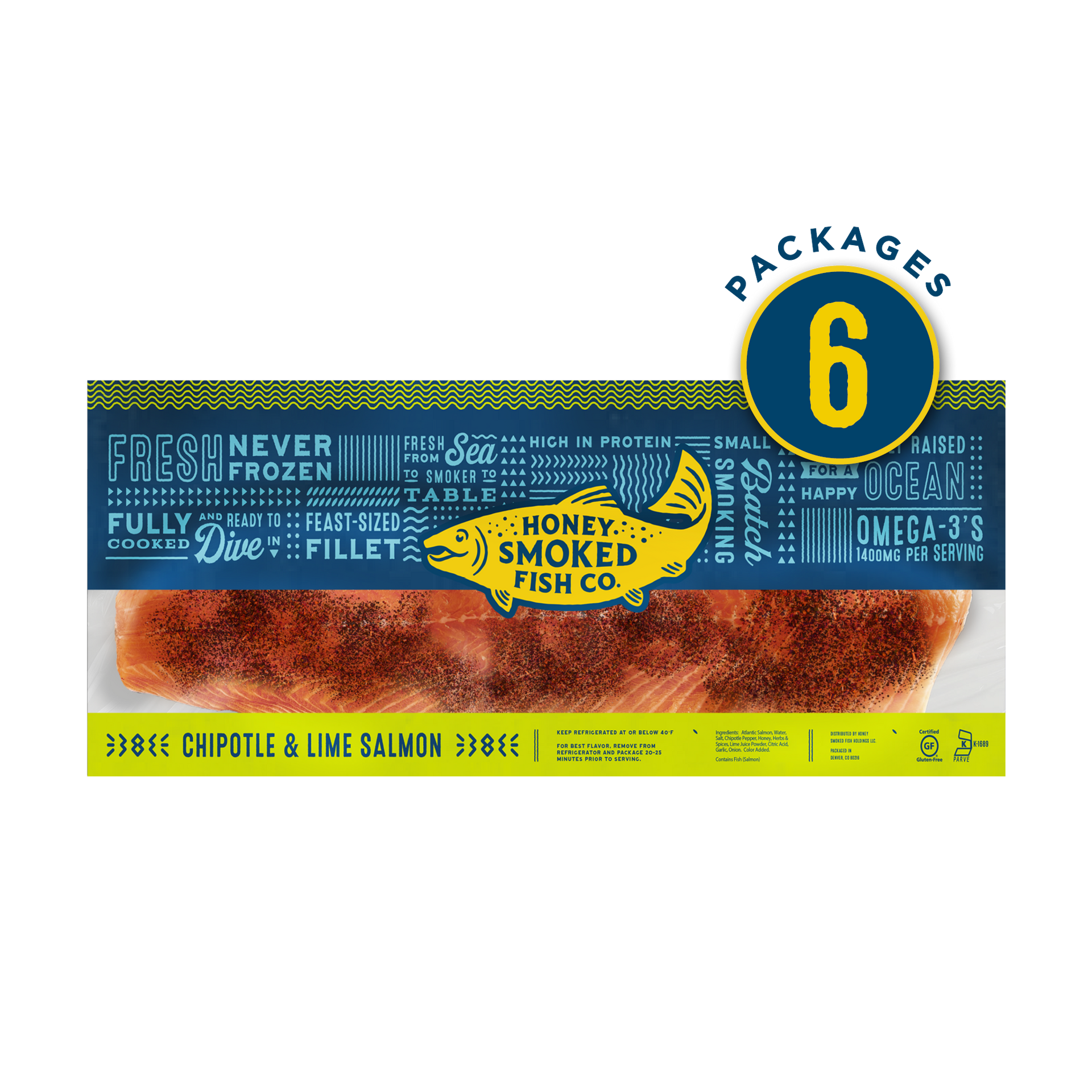 Chipotle Lime — 6 Packages of Whole Sides – Honey Smoked Fish Co.