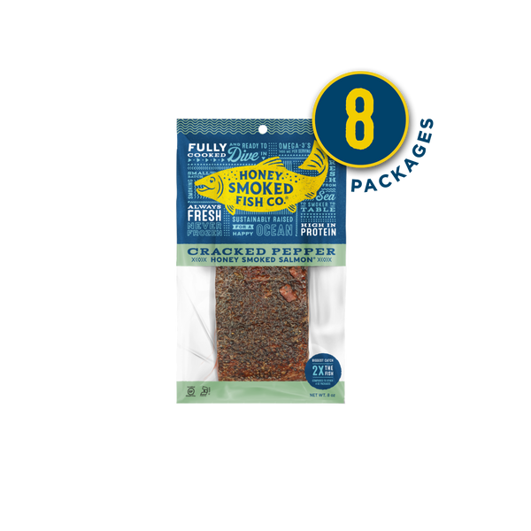 Cracked Pepper Salmon — Eight Packages of 8oz Fillets